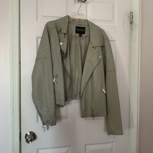 Faux leather jacket- Plus Size Nwot